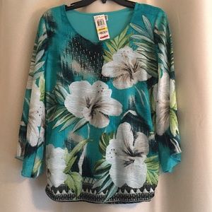 🌺JM Collection Womens Top New! Size M